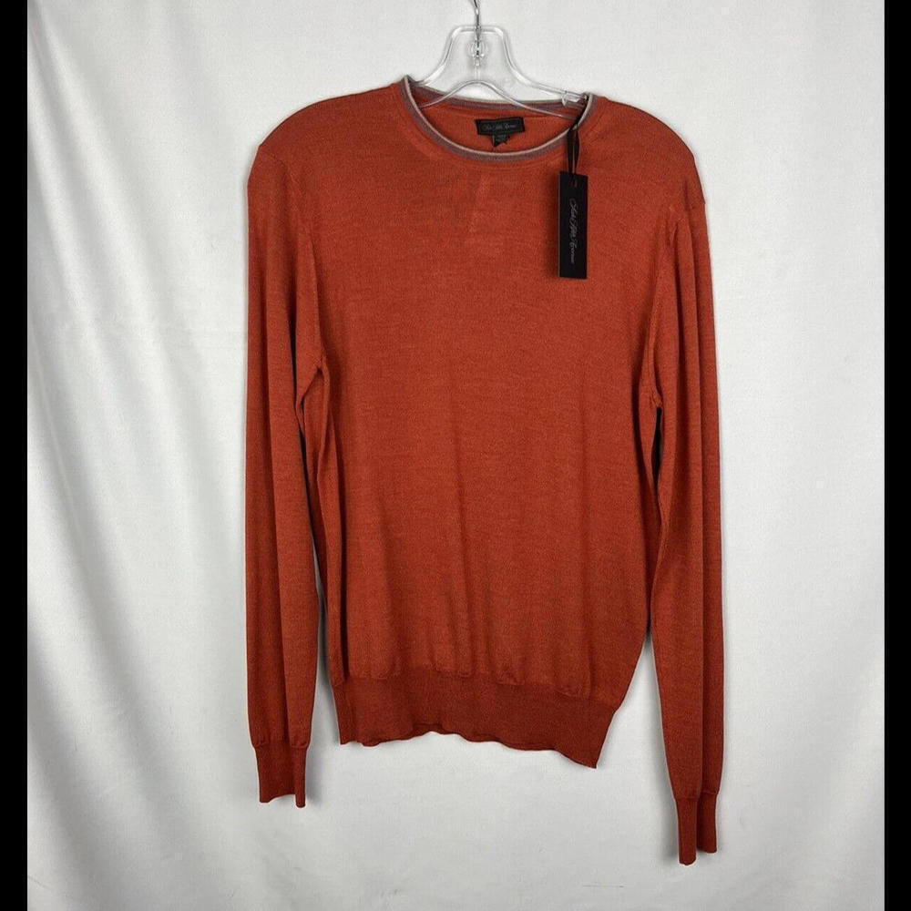 Saks Fifth Avenue Crewneck Pullover Sweater Orange Size M